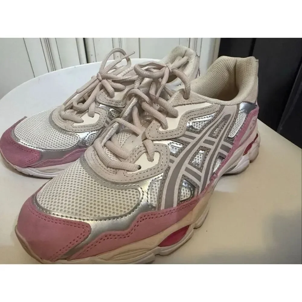 ASICS Men's Mesh Suede Gel-NYC Running Sneakers 1203A383 Rose Water Size 7.5